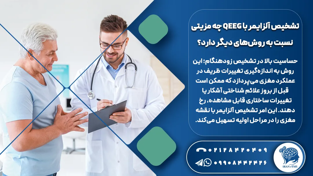 نورولوژیت در حال توضیح مزیت تشخیص آلزایمر با QEEG به بیمار